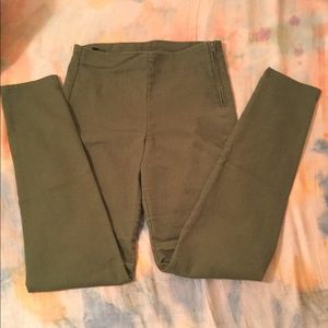 H&M olive green high waist pants